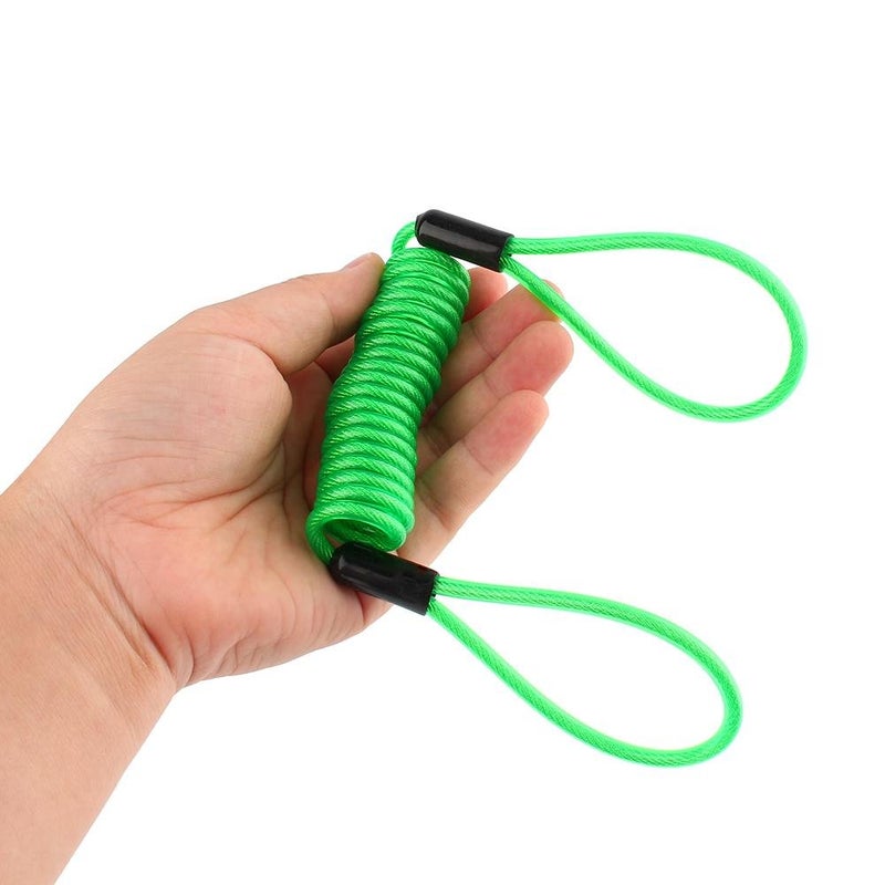 Keenso Disc Lock Reminder Cable, Green Waterproof Disc Lock Security Reminder Cable Scooter Bike Motorbike for Scooter Motorcycle Bike Brake Disc - Image 5